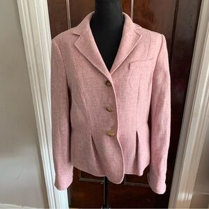 Talbots Womens Light Pink Wool Blazer Sz 12